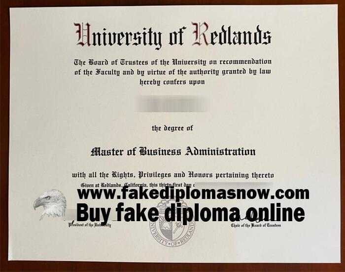 University of Redlands diploma 