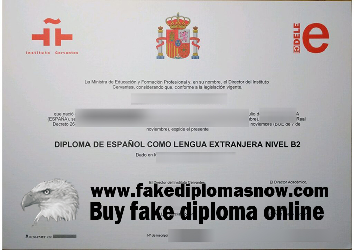 Fake DELE B2 Level Certificate