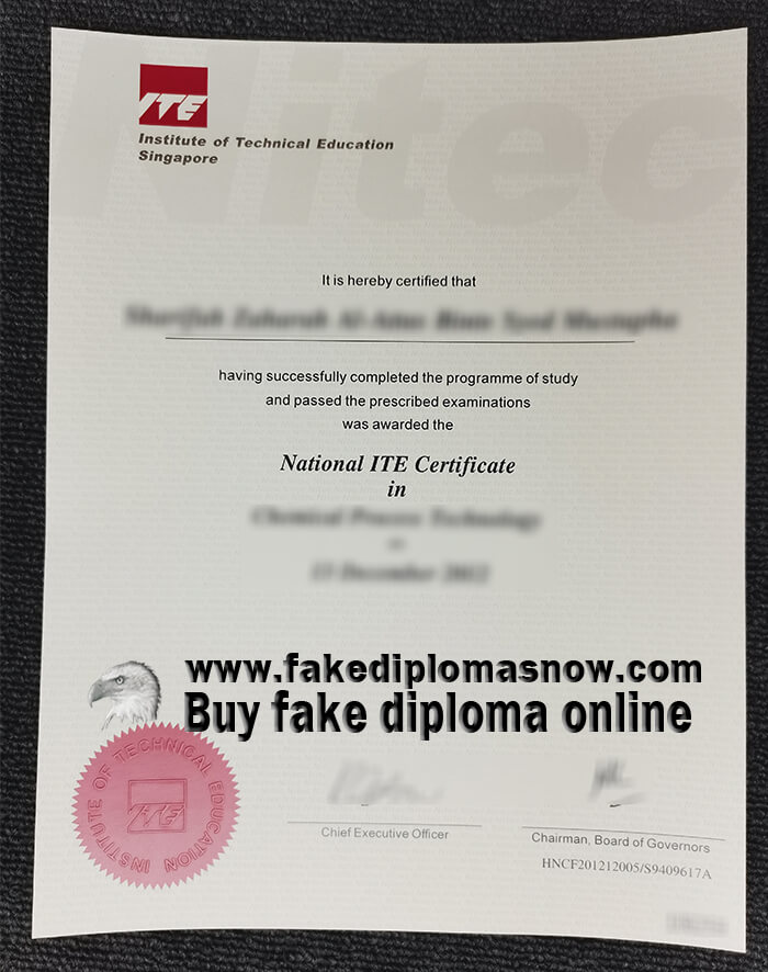 Institute of Technical Education certificate