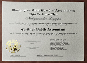 3 things about CPA-fake Washington Society of CPA certificate