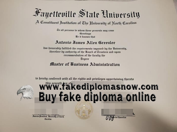 Fayetteville State University diploma