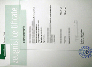 Universität Bielefeld diploma certificate