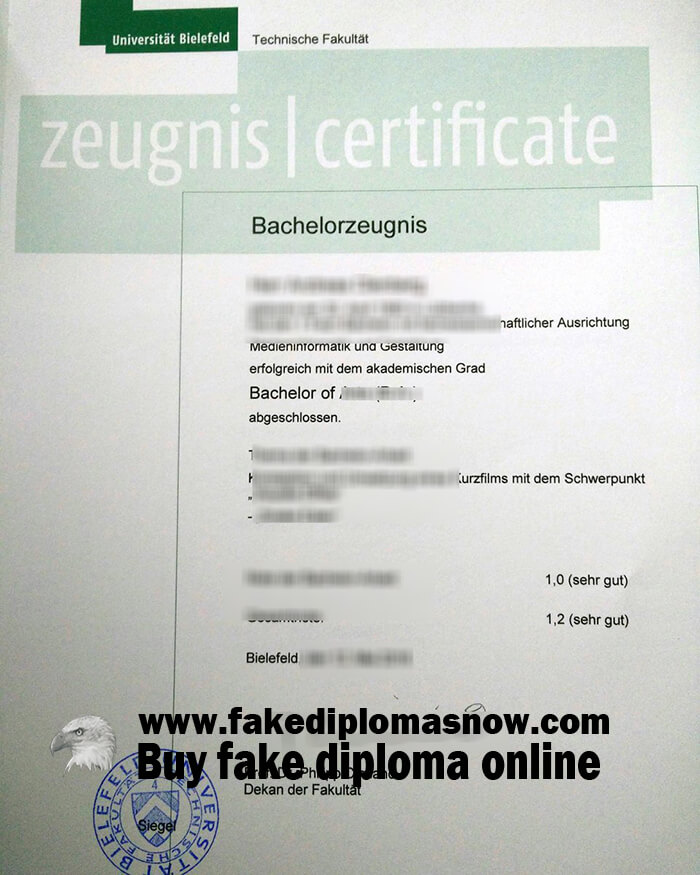 Universität Bielefeld diploma, Buy a fake diploma online