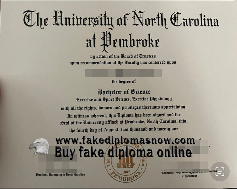 University of North Carolina at Pembroke diploma 