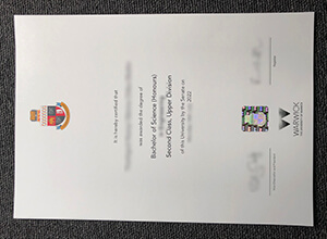 Warwick University BS degree certificate