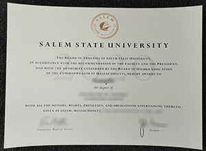 SSU diploma cample, Buy a fake Salem State University degree