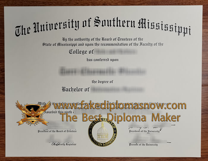 University of Southern Mississippi diploma 
