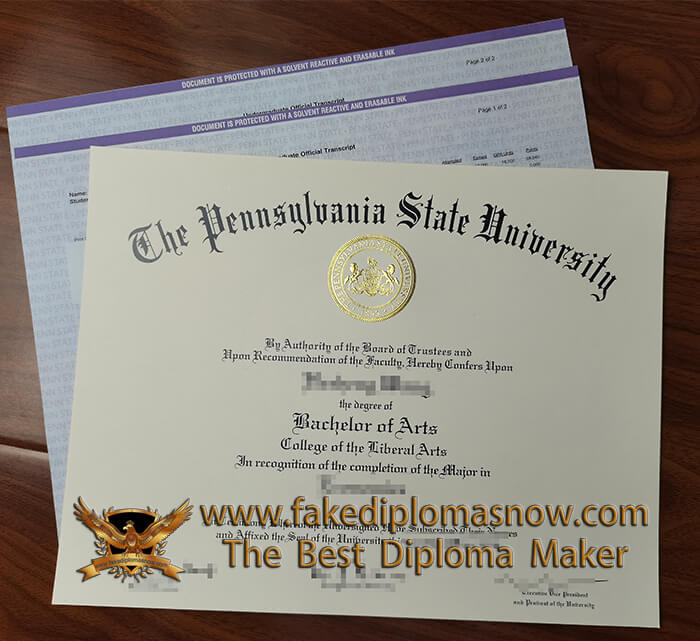 PSU Bachelor of Arts diploma, buy fake diploma online