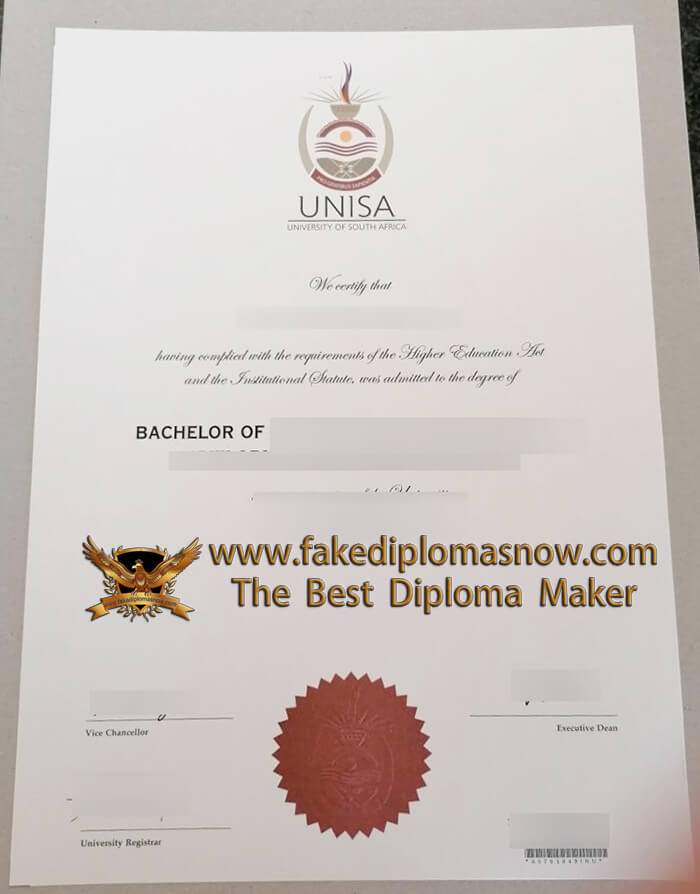 University of South Africa diploma, UNISA degree  