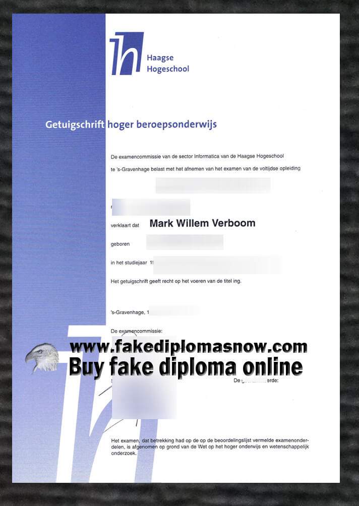 Haagse Hogeschool diploma