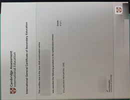 Cambridge IGCSE certificate