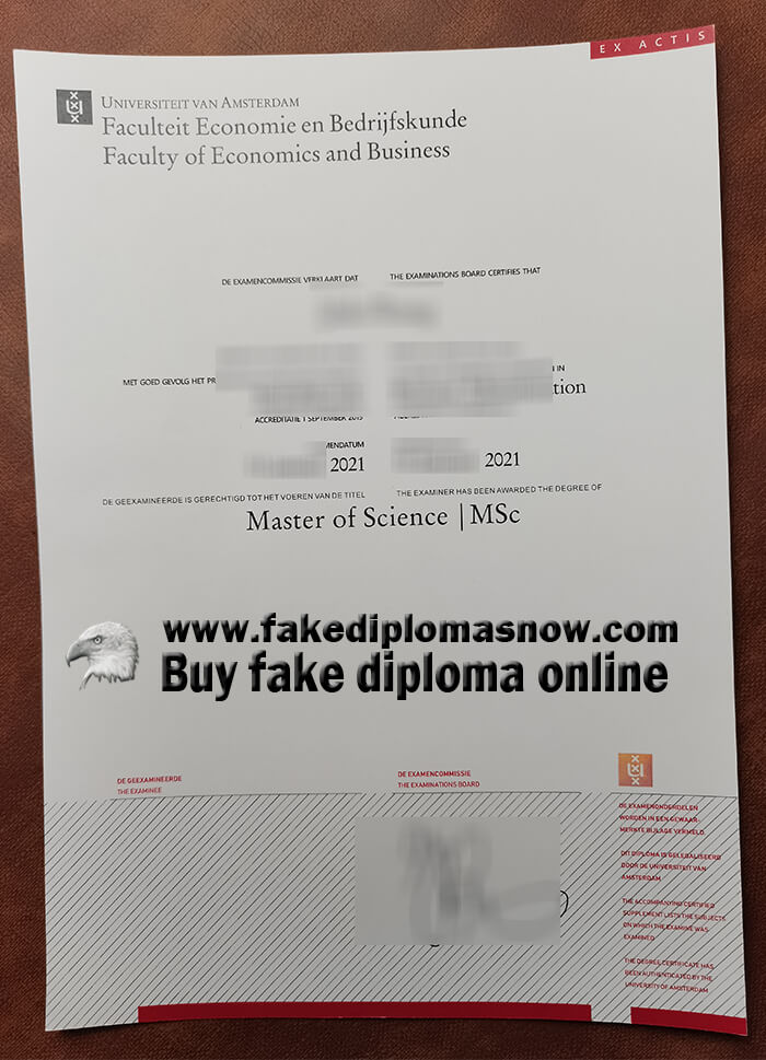 UvA Master diploma