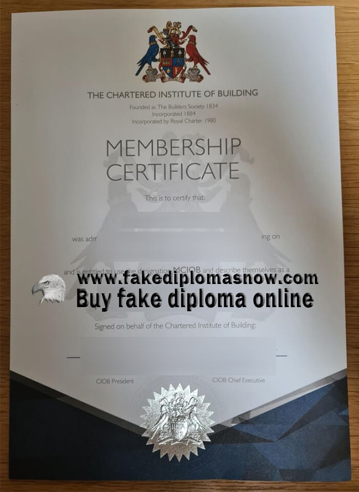 CIOB Chartered Building Manager certificate CIOB Chartered Building Manager certificate