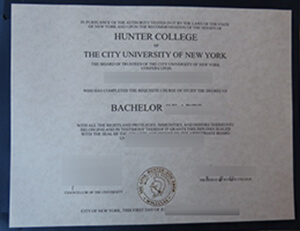 Hunter College diploma