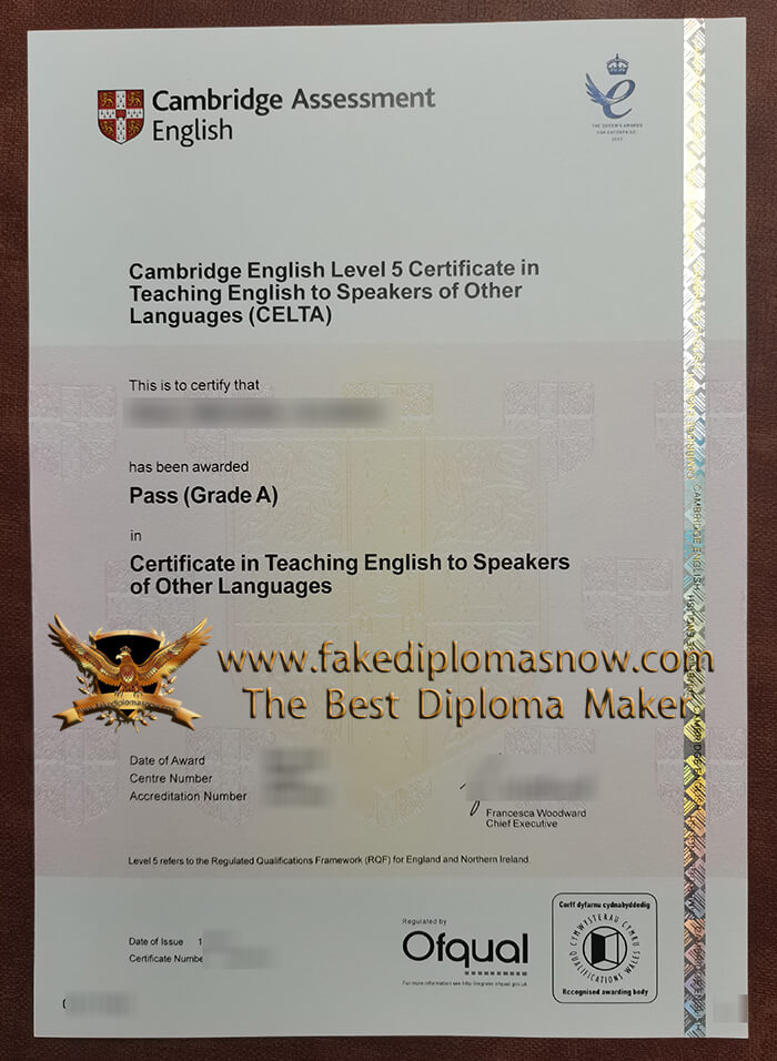 CELTA certificate,  teaching English to speakers of other Languages certificate 
