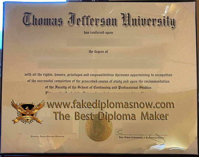 Thomas Jefferson University diploma