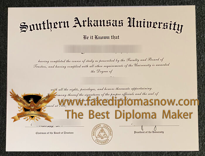 Southern Arkansas University diploma