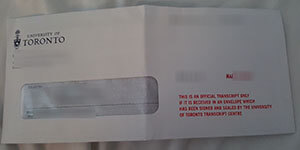 University of Toronto transcript envelope, University of Toronto degree