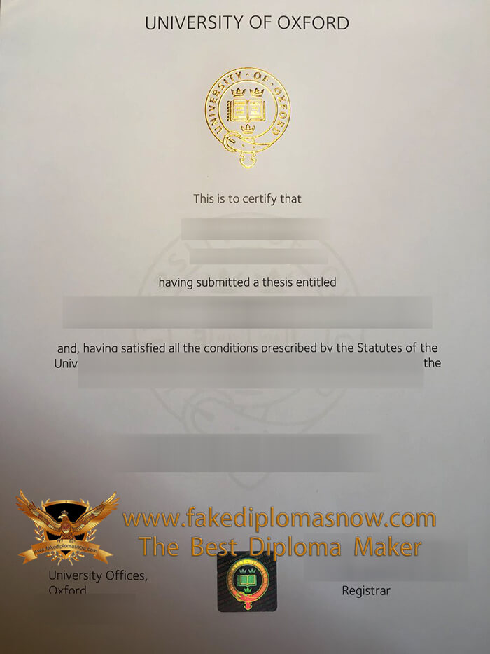 University of Oxford diploma