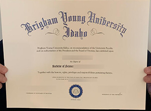 BYU–Idaho diploma. Buy a fake degree in USA.