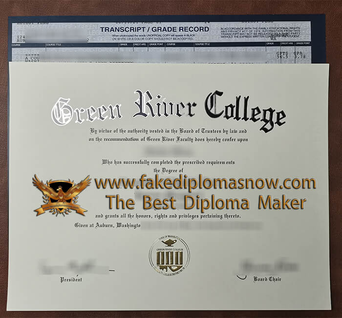 Green River College diploma and transcript