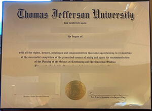 Thomas Jefferson University diploma