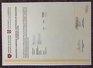 Singapore Cambridge GCE A Level Certificate, buy a fake certificate