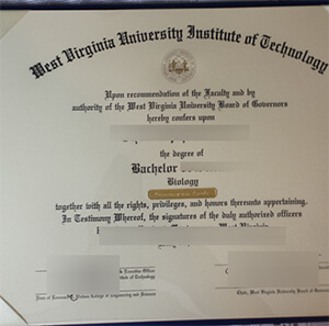 West Virginia University Institute of Technology diploma