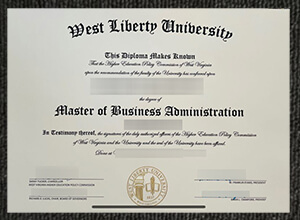 West Liberty University diploma