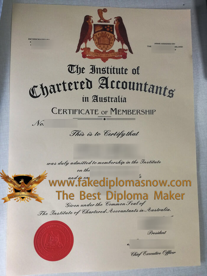 ICAA certificate