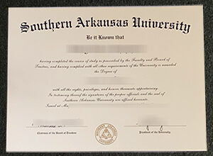 Southern Arkansas University diploma, SAU degree