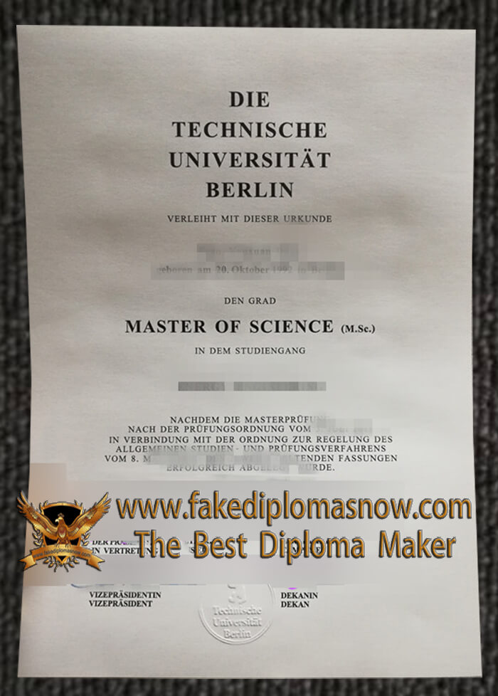 Technische Universität Berlin degree Technische Universität Berlin degree