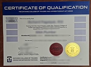 Buy a fake Ontario College of Trades diploma in Canada