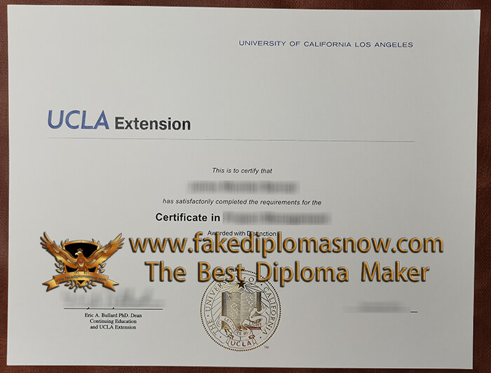 UCLA Extension certificate