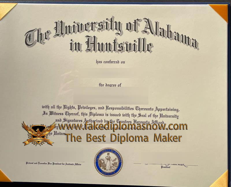 University of Alabama in Huntsville diploma