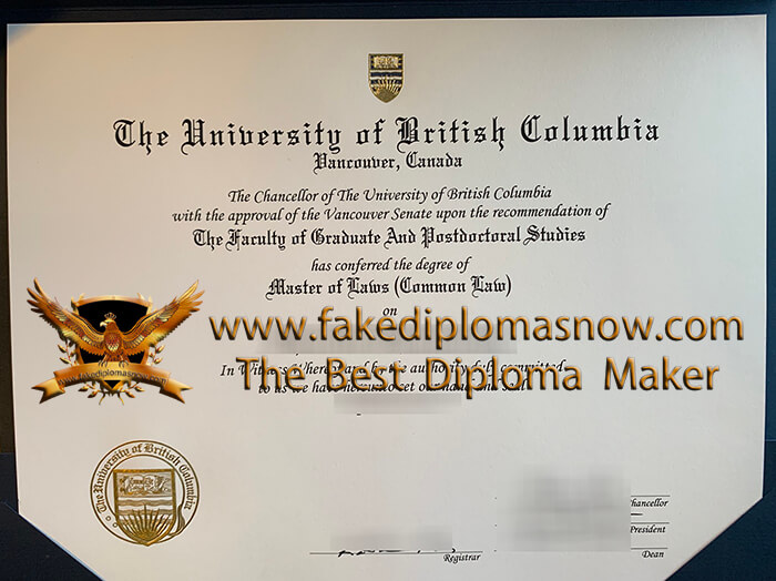 University of British Columbia Master of Laws Degree University of British Columbia Master of Laws Degree