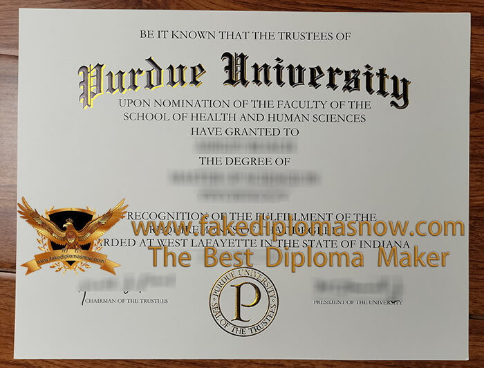 Purdue University diploma