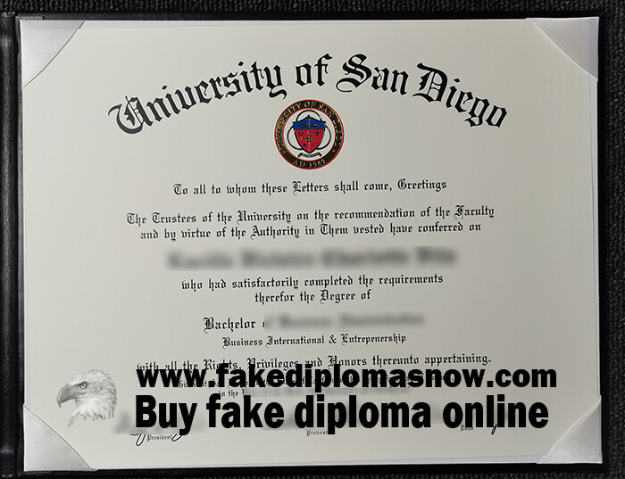 University of San Diego diploma