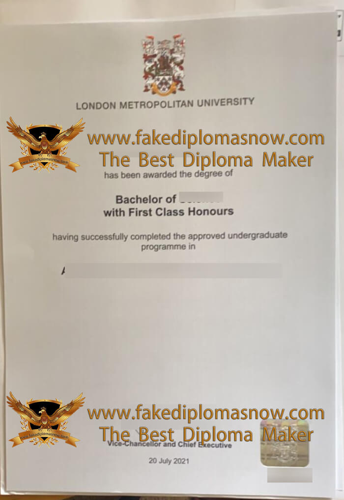 London Metropolitan University diploma 