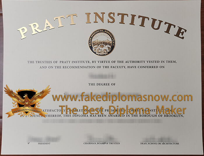 Pratt Institute diploma 