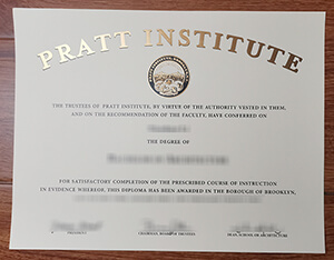 Pratt Institute diploma