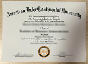 AIU degree, American InterContinental University diploma