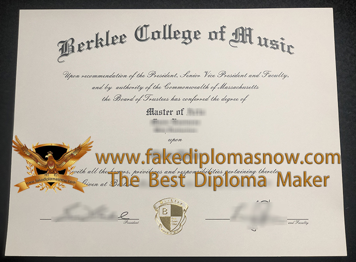 Berklee College of Music diploma