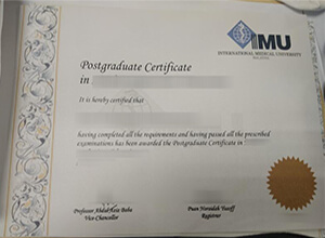 Purchase a fake International Medical University postgraduate certificate in Malaysia