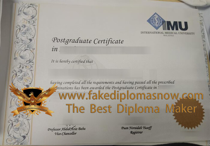 International Medical University postgraduate certificate International Medical University postgraduate certificate