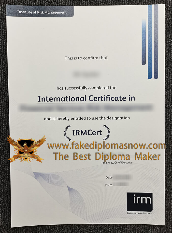 IRM certificate