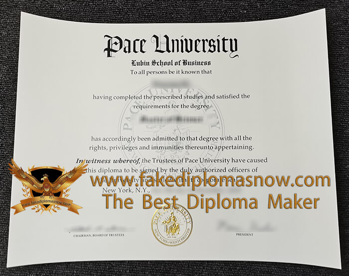 Pace University diploma 