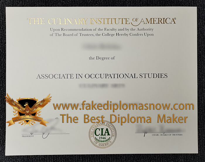 Culinary Institute of America fake diploma