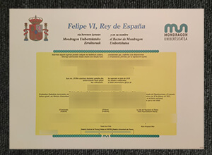 Mondragon Unibertsitatea diploma