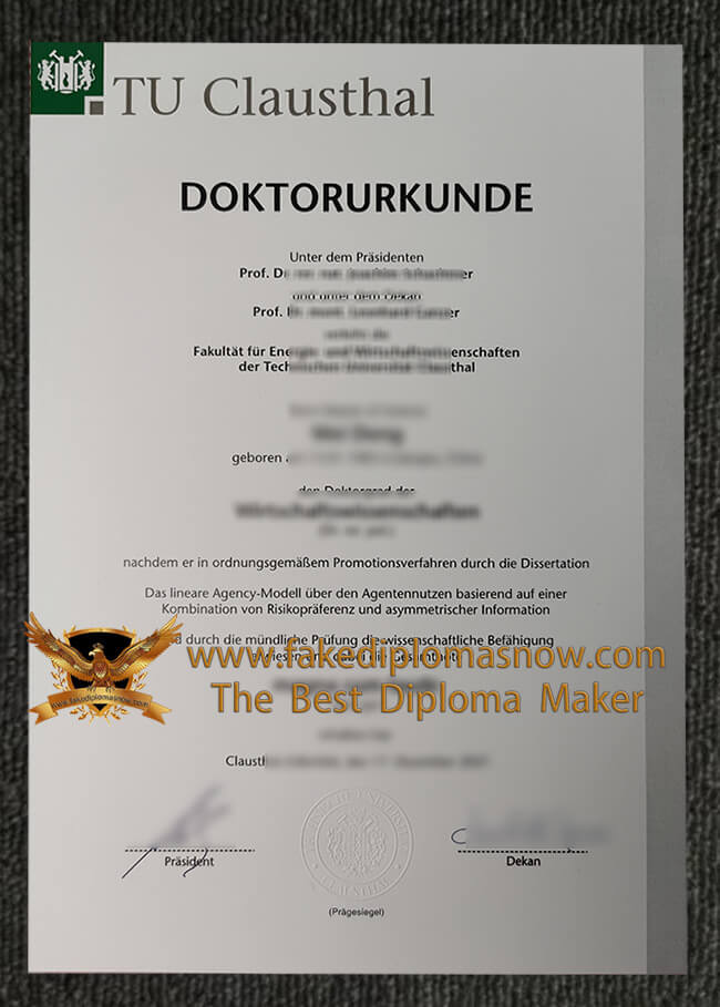  TU Clausthal diploma